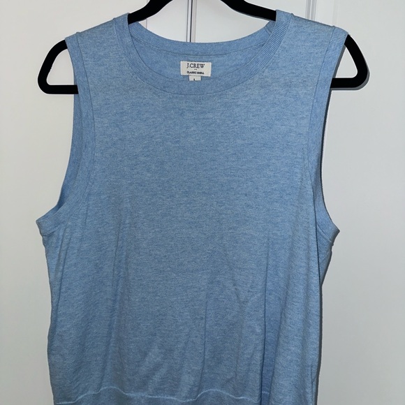 💙 J.Crew Classic Shell Sleeveless Knit Top – Size L - Picture 2 of 3